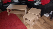 Cubist coffee table and matching twin nest of tables,  brand new.