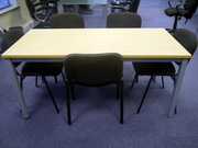Rectangular office tables and chairs